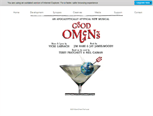 Tablet Screenshot of goodomensthemusical.com